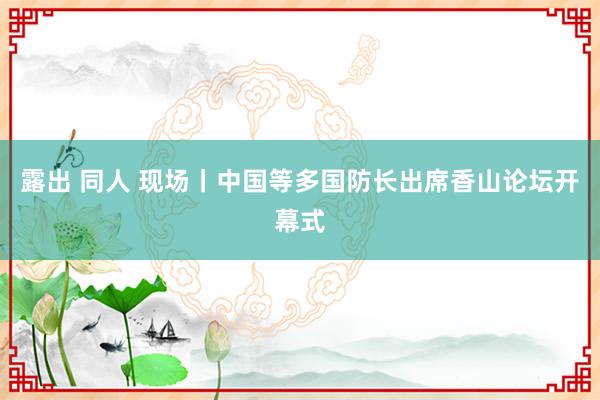 露出 同人 现场丨中国等多国防长出席香山论坛开幕式