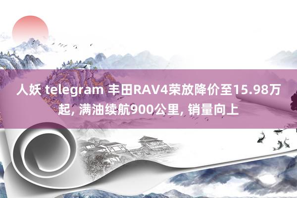 人妖 telegram 丰田RAV4荣放降价至15.98万起， 满油续航900公里， 销量向上