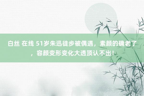 白丝 在线 51岁朱迅徒步被偶遇，素颜的确老了，容颜变形变化大透顶认不出！