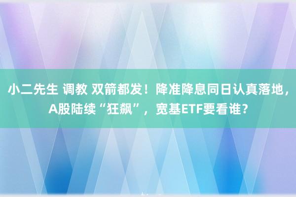 小二先生 调教 双箭都发！降准降息同日认真落地，A股陆续“狂飙”，宽基ETF要看谁？