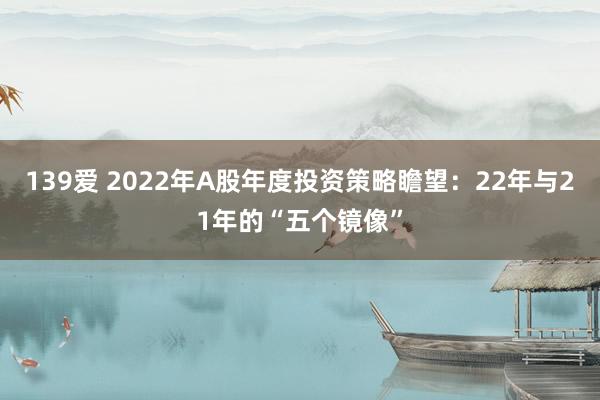 139爱 2022年A股年度投资策略瞻望：22年与21年的“五个镜像”