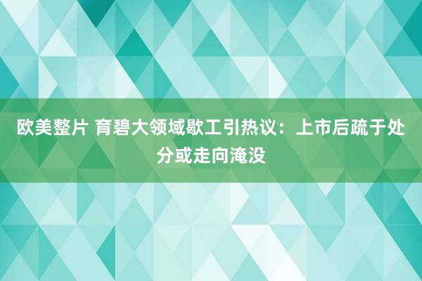 欧美整片 育碧大领域歇工引热议：上市后疏于处分或走向淹没