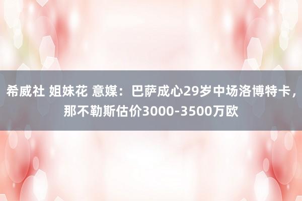 希威社 姐妹花 意媒：巴萨成心29岁中场洛博特卡，那不勒斯估价3000-3500万欧