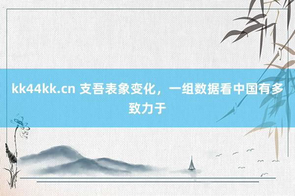 kk44kk.cn 支吾表象变化，一组数据看中国有多致力于