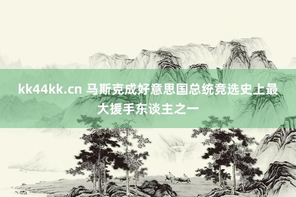 kk44kk.cn 马斯克成好意思国总统竞选史上最大援手东谈主之一