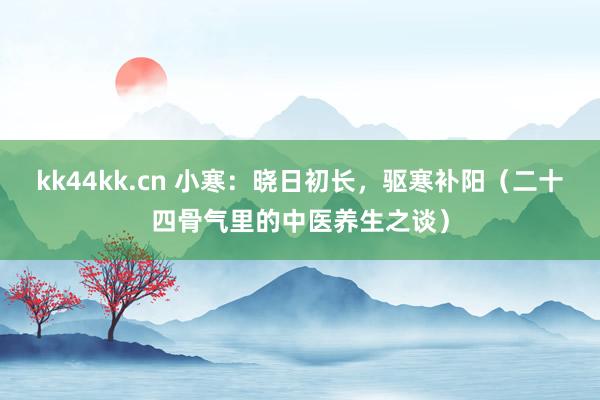 kk44kk.cn 小寒：晓日初长，驱寒补阳（二十四骨气里的中医养生之谈）